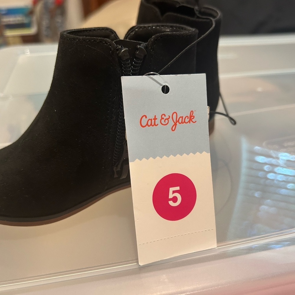 Cat & Jack Black Leather boots sizes 5, 10, 6